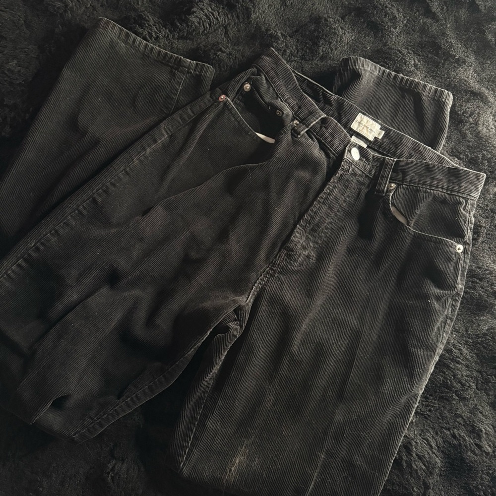 Black Calvin Klein High Waisted Corduroy Pants
